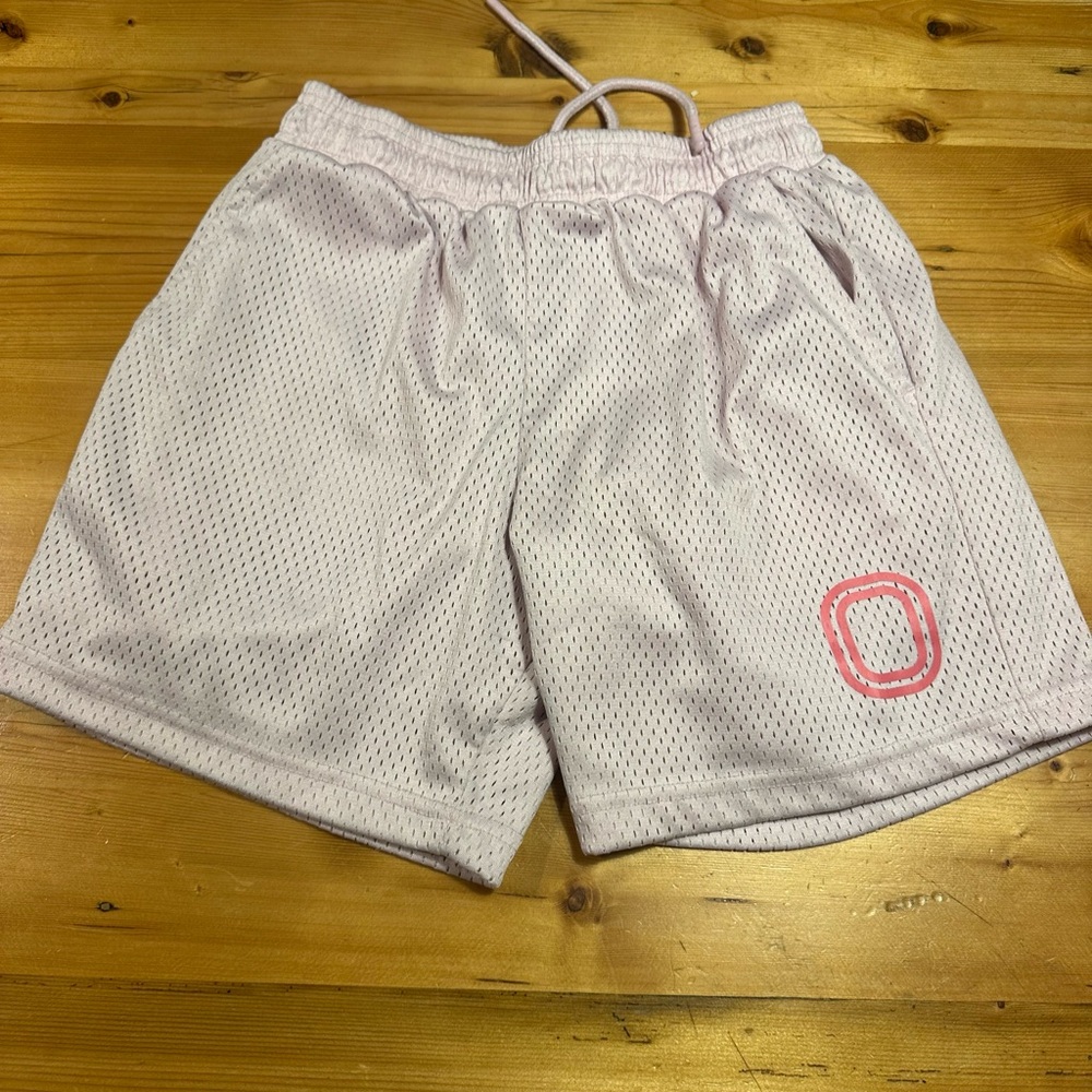 Kids Light Pink Mesh Shorts
